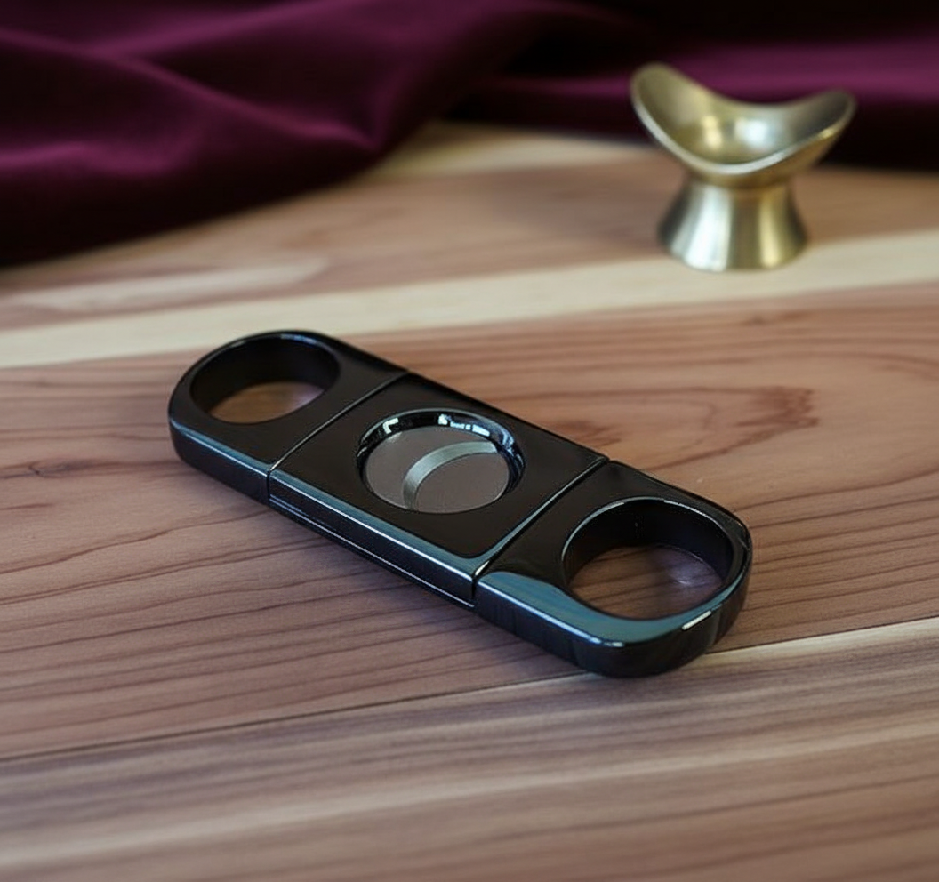 Gun Metal Cigar Cutter | Double Blade Guillotine