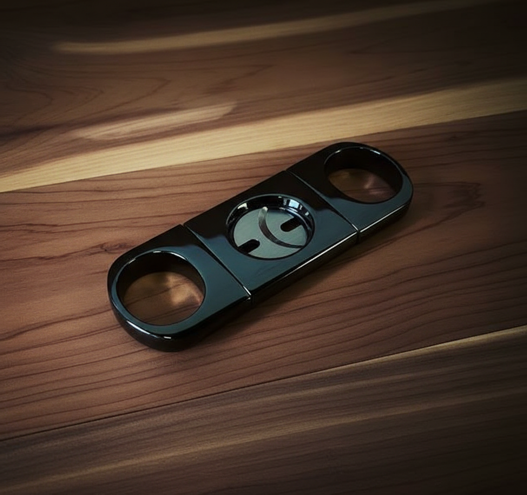 Gun Metal Cigar Cutter | Double Blade Guillotine