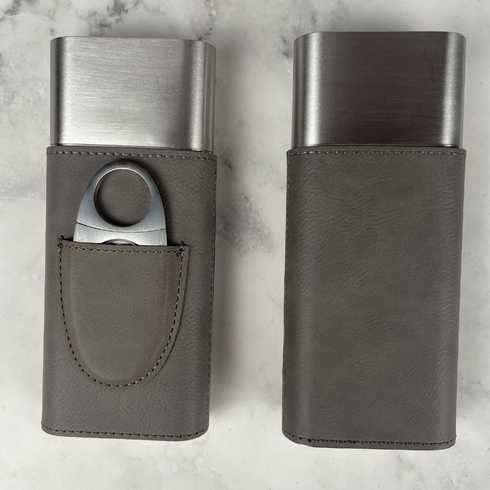 Unique Personalized Custom Logo Cigar Case Customized Cigar Case Gifts for Men Groovy Cigars, a personalized cigar gift engraved and shipped by Groovy Cigars