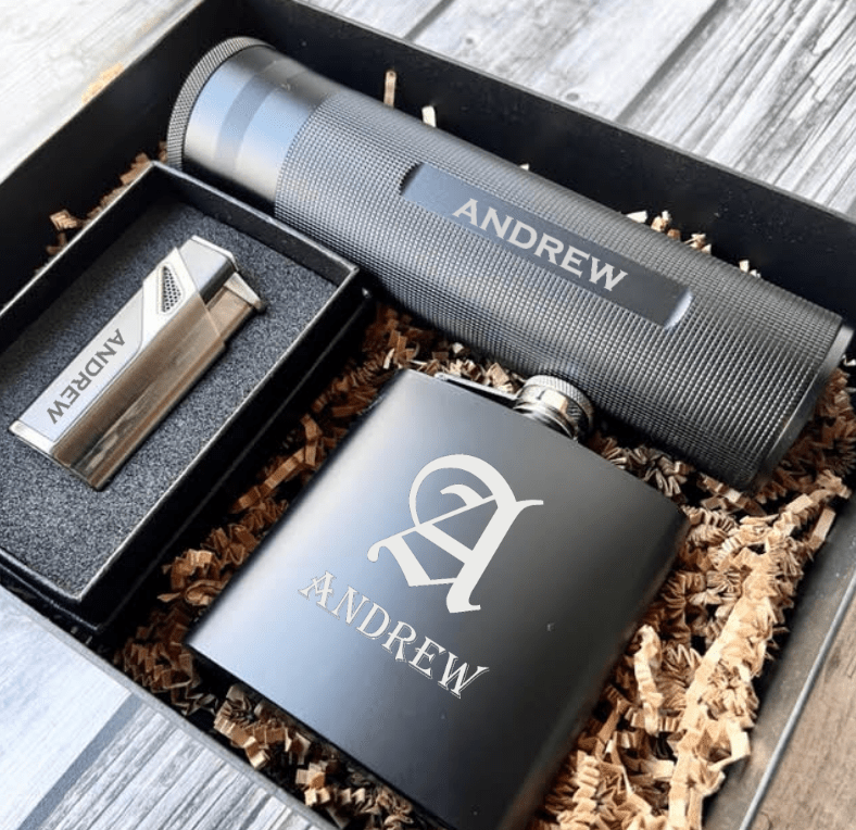Unique Personalized Ultimate Cigar Set Customized Cigar Gifts for Men by Groovy Guy