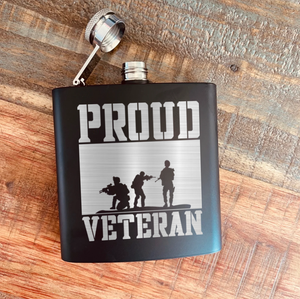 Proud Veteran Flask