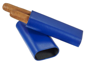 Santa Fe Blue Leather Cigar Case