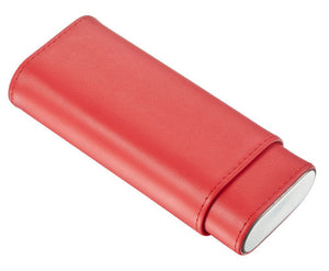 Red Flair Leather Cigar Case