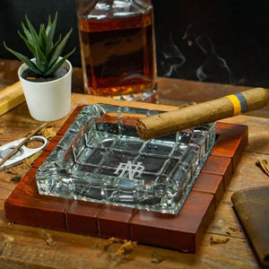 Crystal Monogram Ashtray