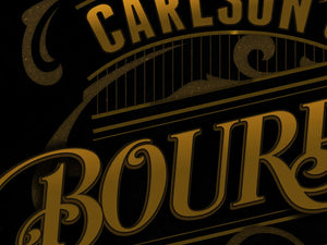 Bourbon Bar and Cigar Parlor Sign